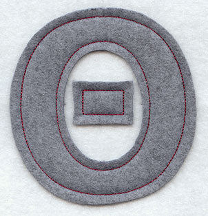 Collegiate Letter Theta (Crafty Cut Applique) (5 Inch)