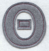 Collegiate Letter Theta (Crafty Cut Applique) (5 Inch)