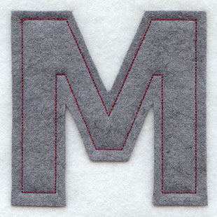 Collegiate Letter Mu (Crafty Cut Applique) (5 Inch)