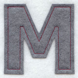 Collegiate Letter Mu (Crafty Cut Applique) (5 Inch)