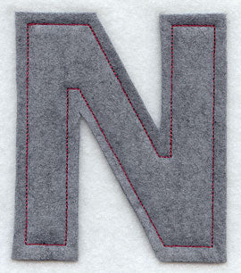 Collegiate Letter Nu (Crafty Cut Applique) (5 Inch)