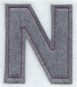 Collegiate Letter Nu (Crafty Cut Applique) (5 Inch)