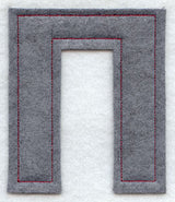 Collegiate Letter Pi (Crafty Cut Applique) (5 Inch)