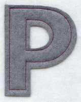 Collegiate Letter Rho (Crafty Cut Applique) (5 Inch)