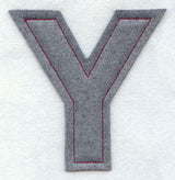 Collegiate Letter Upsilon (Crafty Cut Applique) (5 Inch)