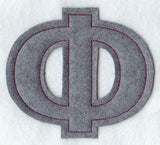 Collegiate Letter Phi (Crafty Cut Applique) (5 Inch)