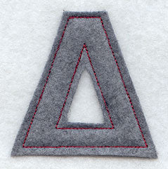Collegiate Letter Delta (Crafty Cut Applique) (5 Inch)