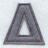 Collegiate Letter Delta (Crafty Cut Applique) (5 Inch)