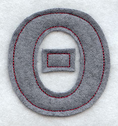 Collegiate Letter Theta (Crafty Cut Applique) (5 Inch)