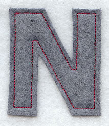 Collegiate Letter Nu (Crafty Cut Applique) (5 Inch)