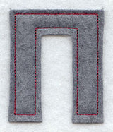 Collegiate Letter Pi (Crafty Cut Applique) (5 Inch)