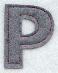 Collegiate Letter Rho (Crafty Cut Applique) (5 Inch)