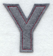 Collegiate Letter Upsilon (Crafty Cut Applique) (5 Inch)