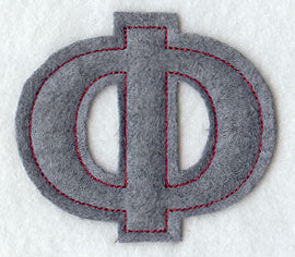 Collegiate Letter Phi (Crafty Cut Applique) (5 Inch)