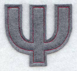 Collegiate Letter Psi (Crafty Cut Applique) (5 Inch)