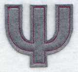 Collegiate Letter Psi (Crafty Cut Applique) (5 Inch)