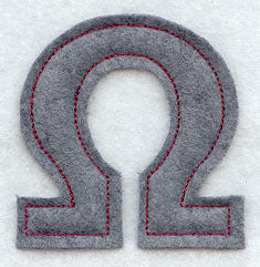 Collegiate Letter Omega (Crafty Cut Applique) (5 Inch)