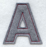 Collegiate Letter Alpha (Crafty Cut Applique) (5 Inch)