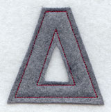 Collegiate Letter Delta (Crafty Cut Applique) (5 Inch)