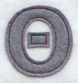 Collegiate Letter Theta (Crafty Cut Applique) (5 Inch)