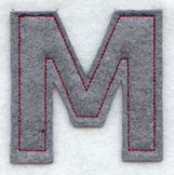 Collegiate Letter Mu (Crafty Cut Applique) (5 Inch)