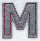 Collegiate Letter Mu (Crafty Cut Applique) (5 Inch)