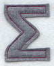 Collegiate Letter Sigma (Crafty Cut Applique) (5 Inch)