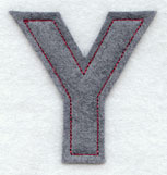 Collegiate Letter Upsilon (Crafty Cut Applique) (5 Inch)