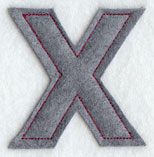 Collegiate Letter Chi (Crafty Cut Applique) (5 Inch)