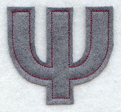 Collegiate Letter Psi (Crafty Cut Applique) (5 Inch)