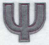 Collegiate Letter Psi (Crafty Cut Applique) (5 Inch)
