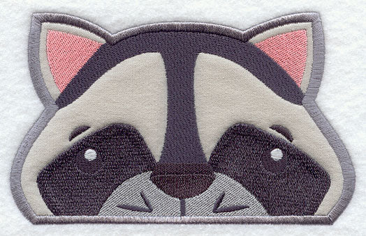 Peeking Raccoon (Applique)