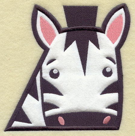 Peeking Zebra (Applique)