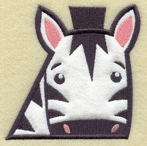 Peeking Zebra (Applique)