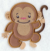 Playful Monkey (Applique)