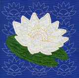 Lotus Sashiko Square (Applique) (Single Run)