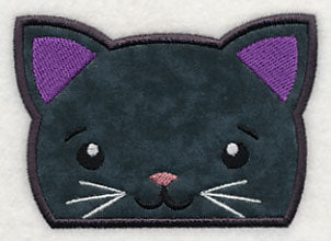 Peeking Black Cat (Applique)