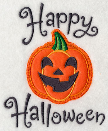 Happy Halloween Jack-o-Lantern (Applique)