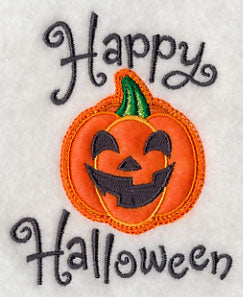 Happy Halloween Jack-o-Lantern (Applique)