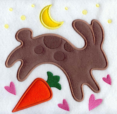 Bunny Love Folk Art (Applique)