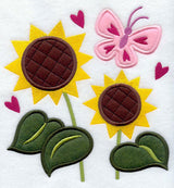 Sunny Flowers Folk Art (Applique)