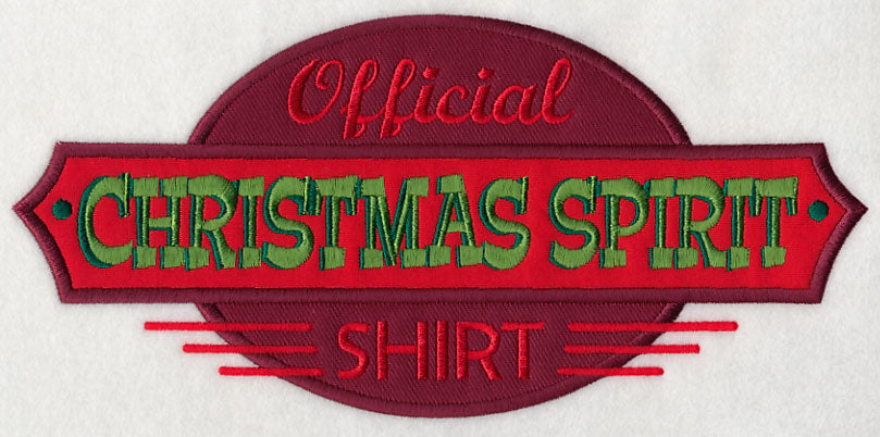 Official Christmas Spirit Shirt (Applique)