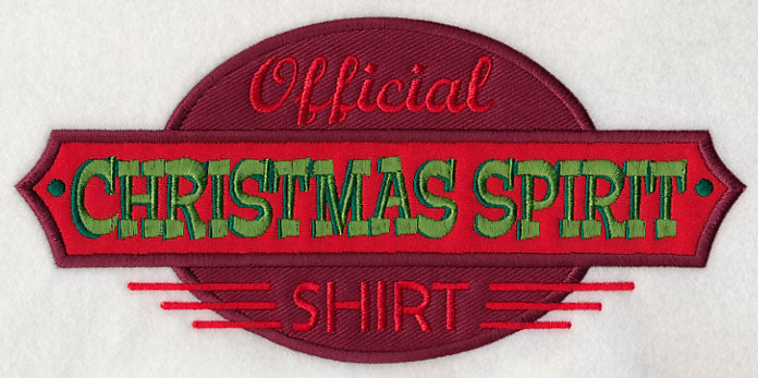 Official Christmas Spirit Shirt (Applique)