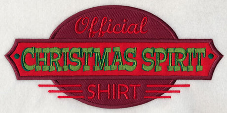 Official Christmas Spirit Shirt (Applique)