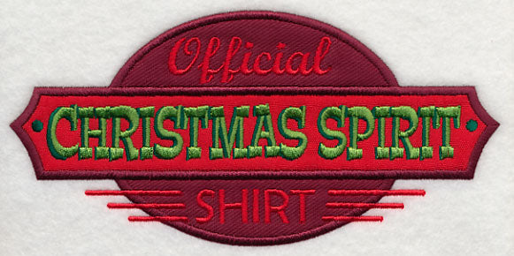 Official Christmas Spirit Shirt (Applique)