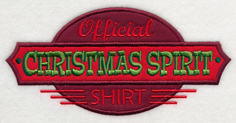 Official Christmas Spirit Shirt (Applique)