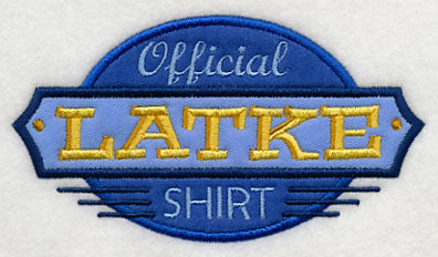 Official Latke Shirt (Applique)