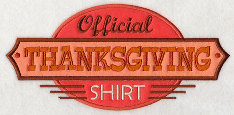 Official Thanksgiving Shirt (Applique)