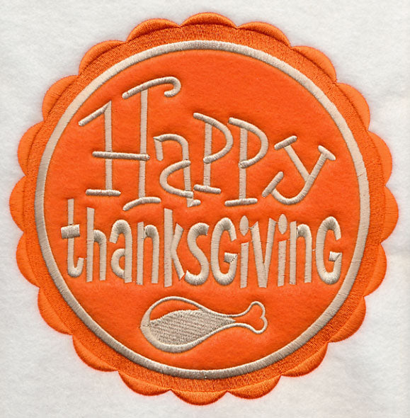 Happy Thanksgiving Stamp (Applique)
