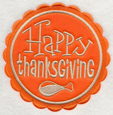 Happy Thanksgiving Stamp (Applique)